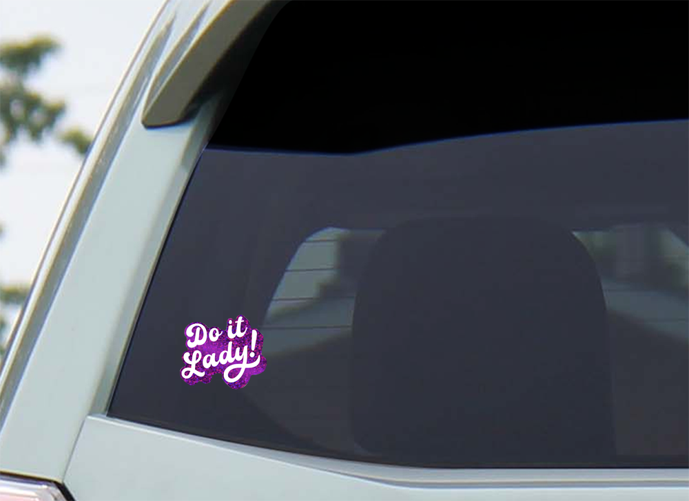 Do It Lady! Sticker - Glitter