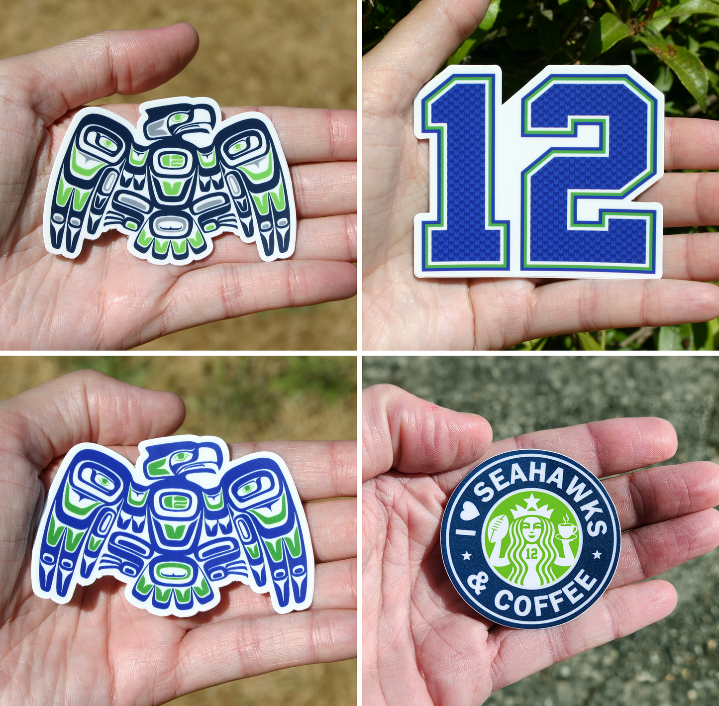 Seahawks Set - 4 small stickers