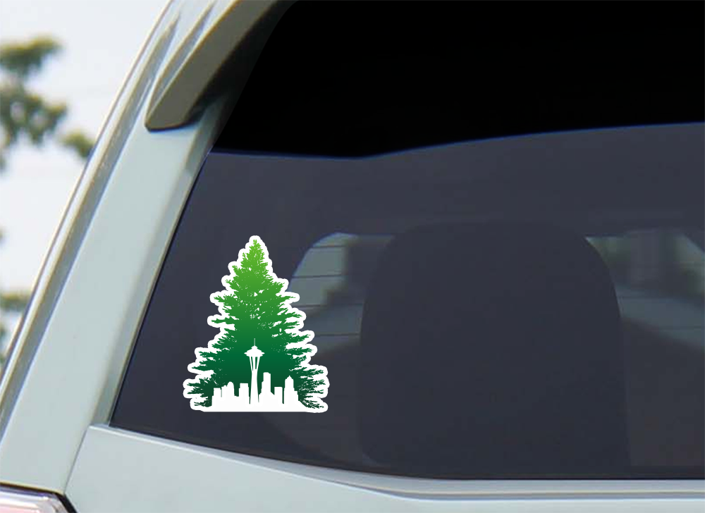 Seattle Skyline Evergreen