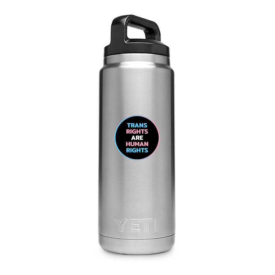 2" circle on water bottle