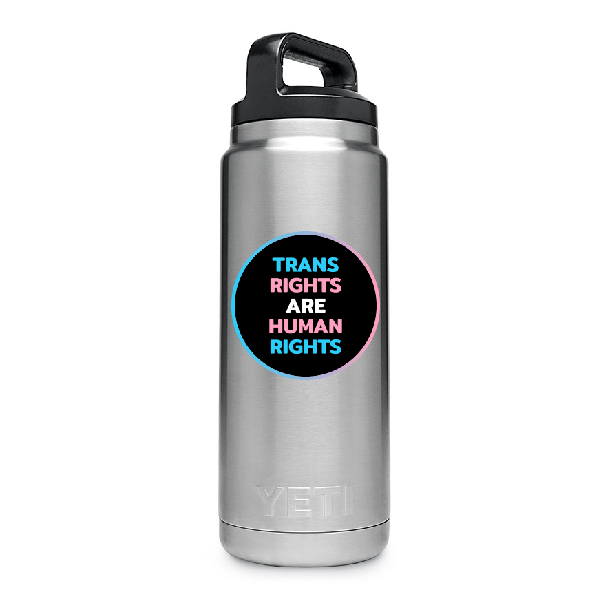 3" circle on water bottle