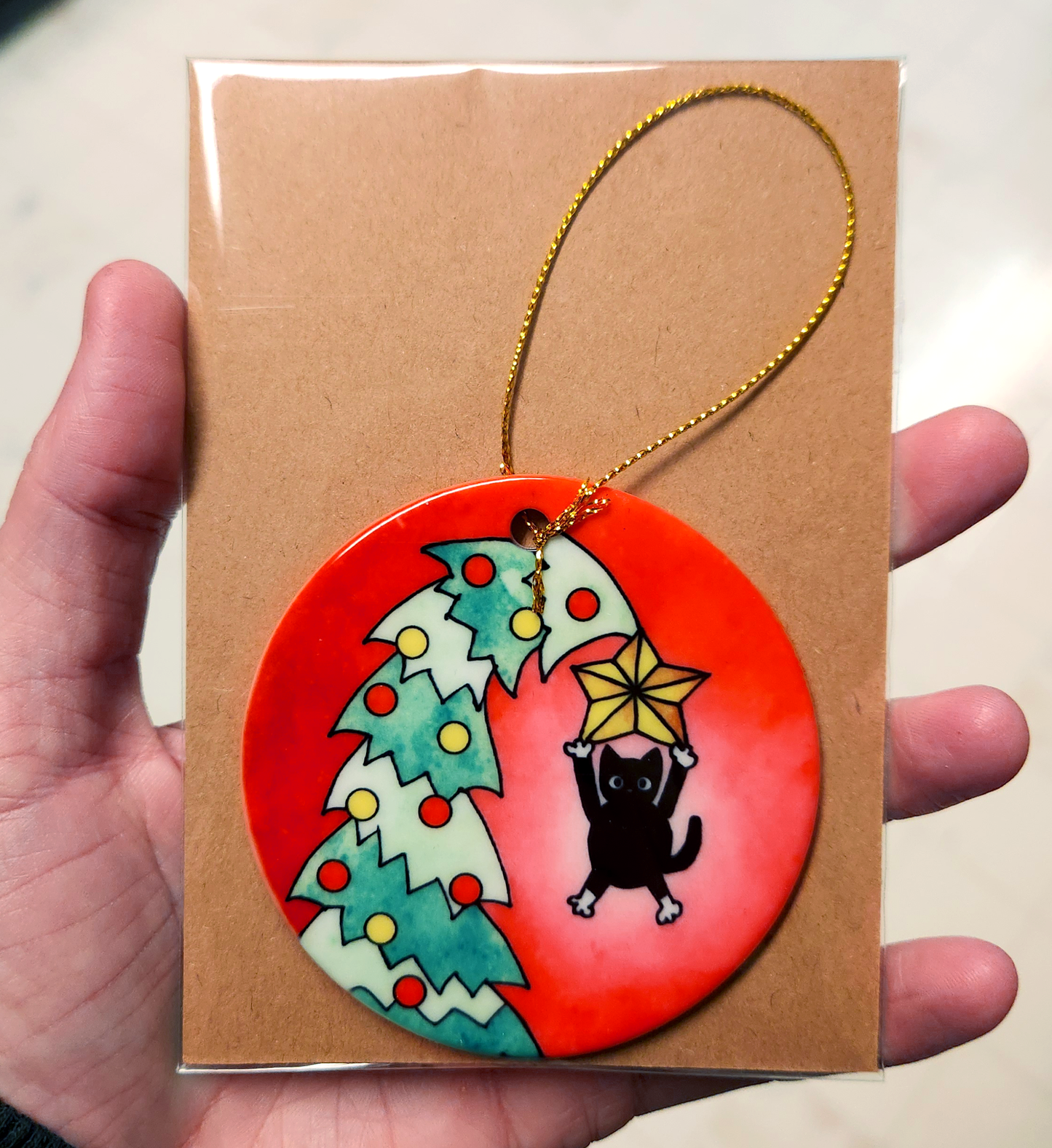 Christmas Tree Cat Ornament