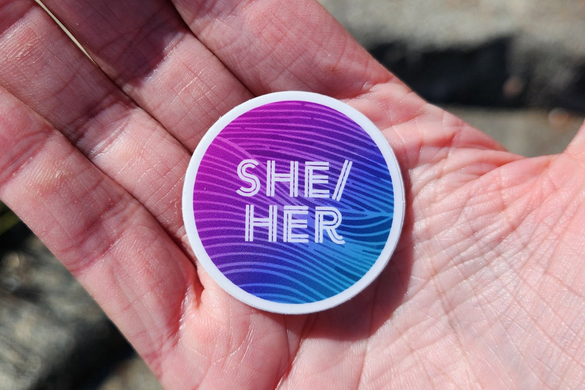 She Sticker She/Her – Discovery Stickers