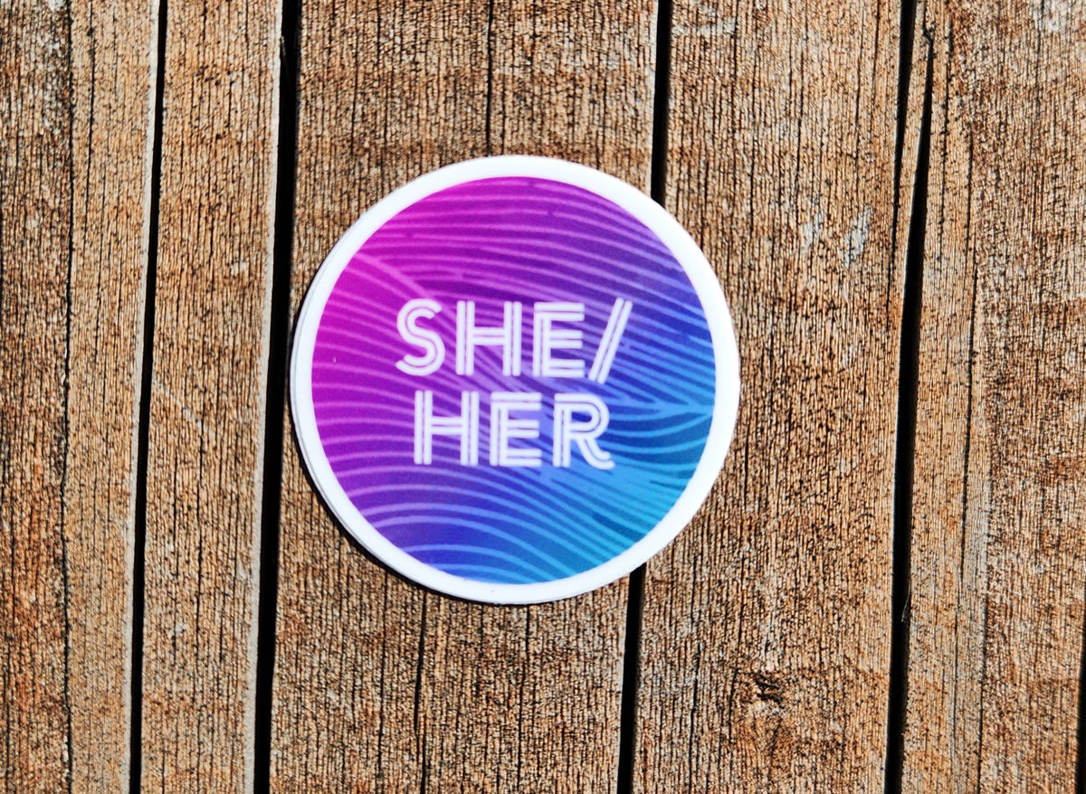 She Sticker She/Her – Discovery Stickers