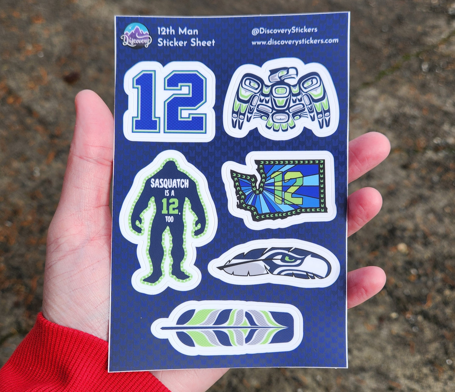 Seahawks 12th Man Sticker Sheet