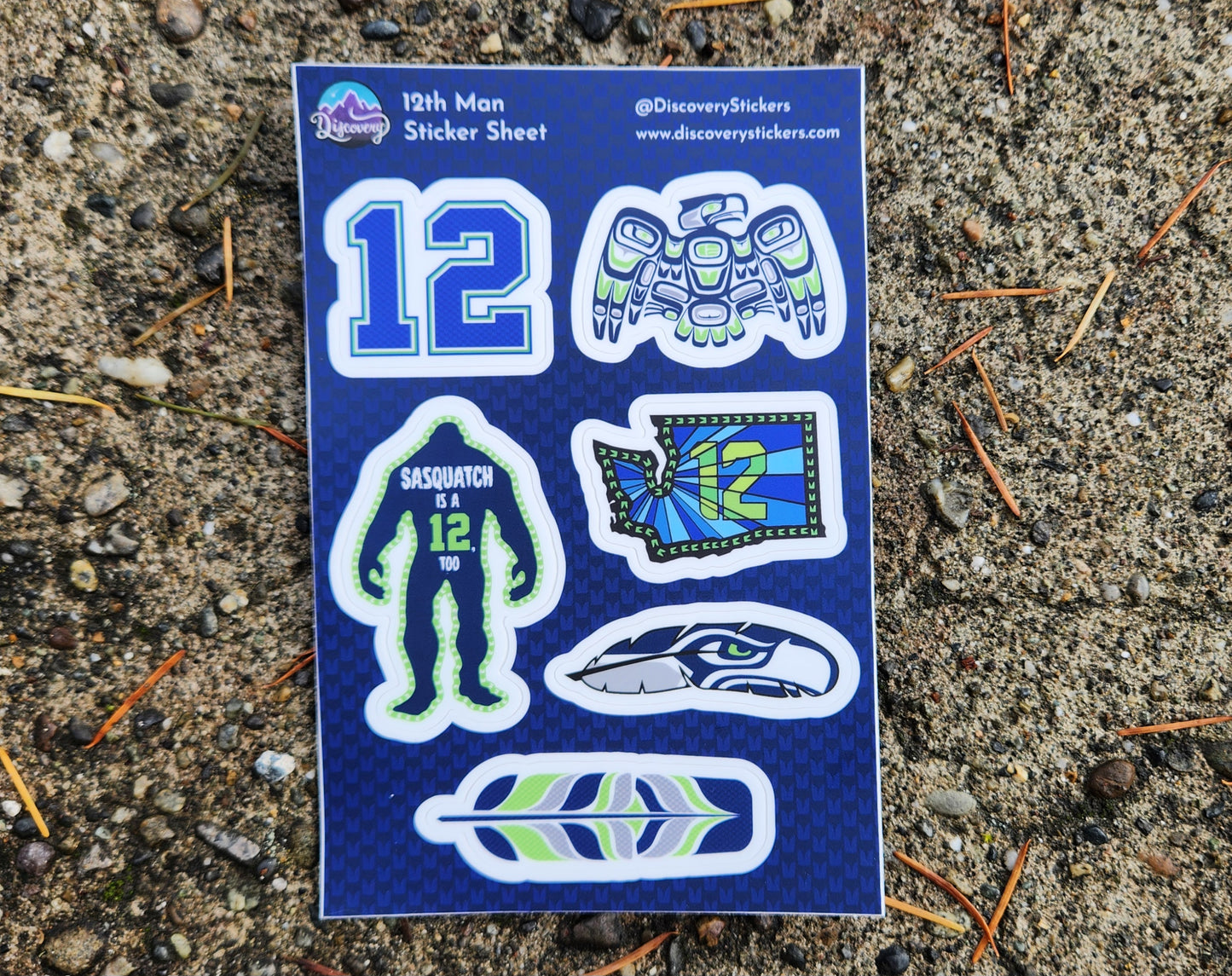 Seahawks 12th Man Sticker Sheet