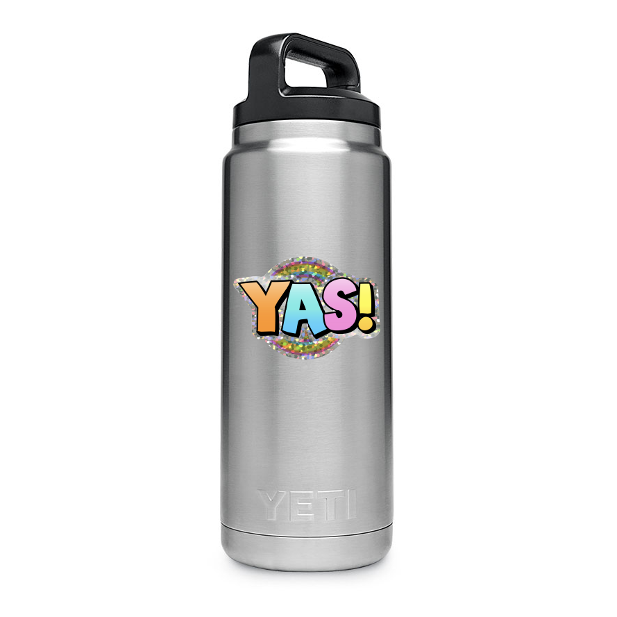 YAS! Glitter Sticker