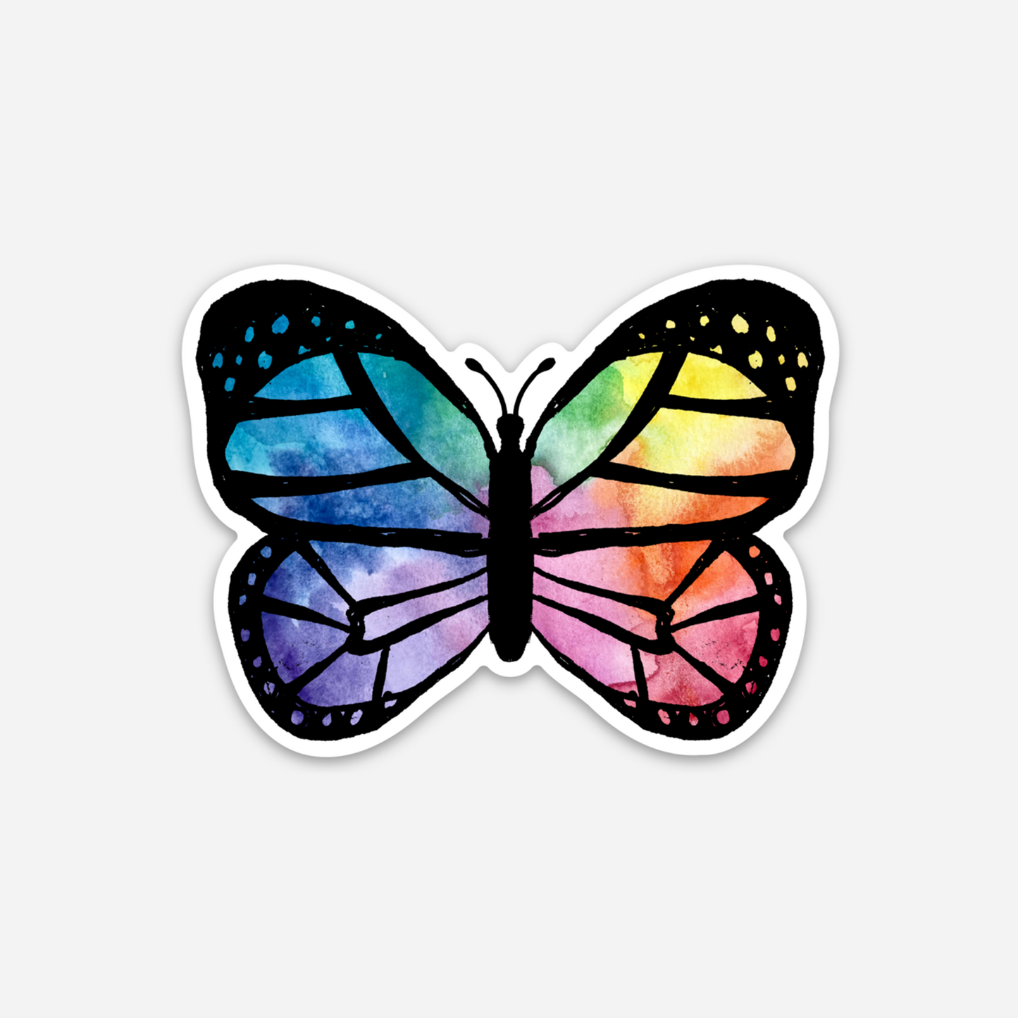 Rainbow Butterfly Sticker