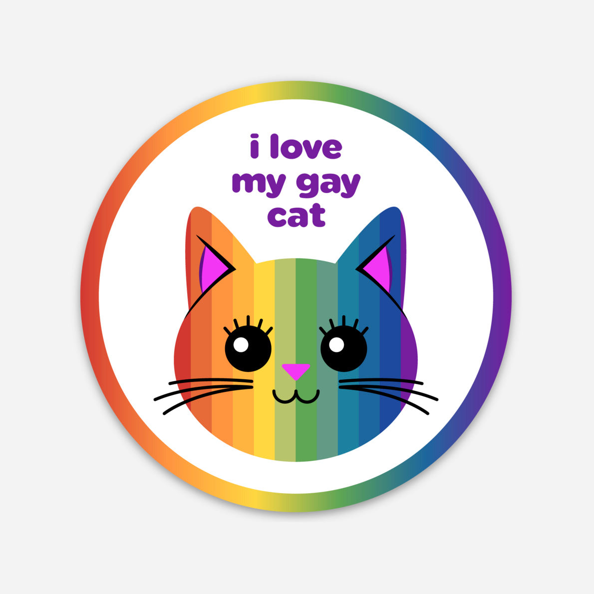 I Love My Gay Cat Sticker – Discovery Stickers