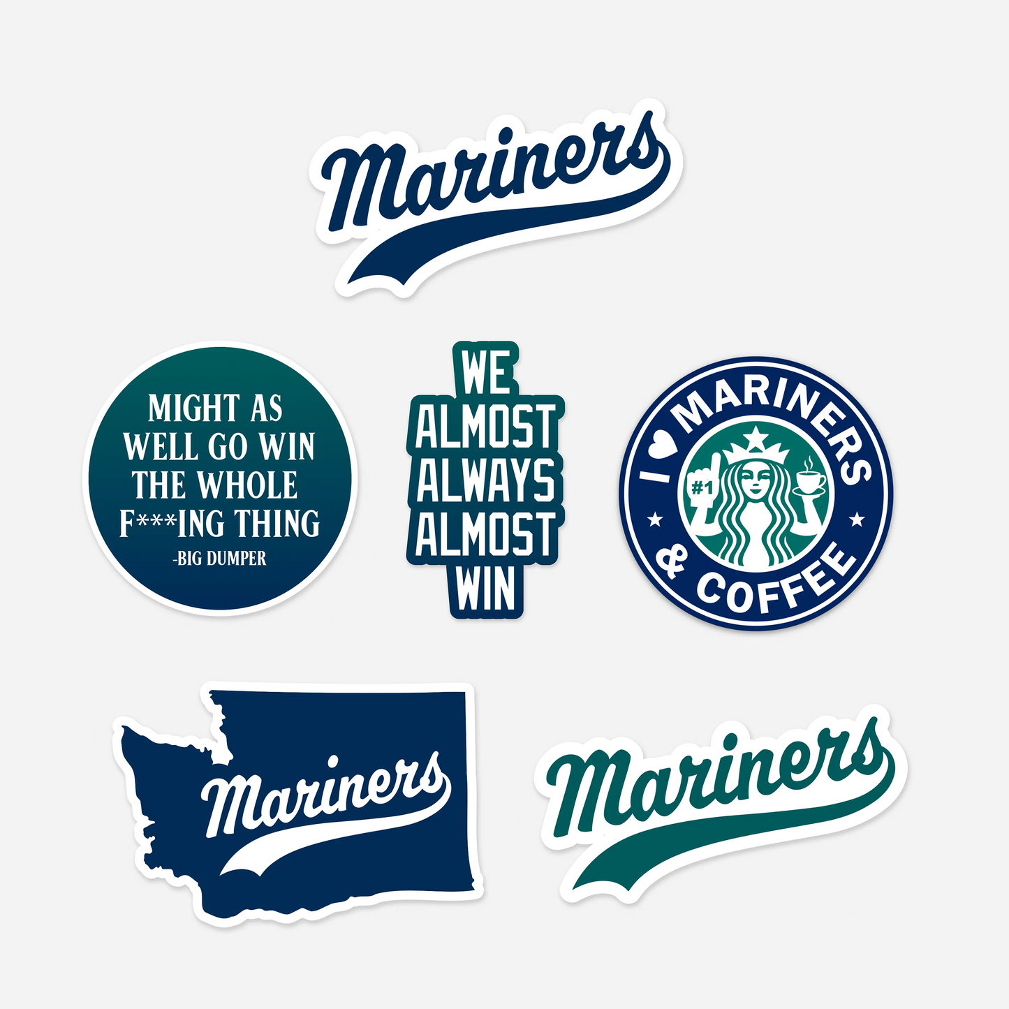Mariners Set - 6 stickers