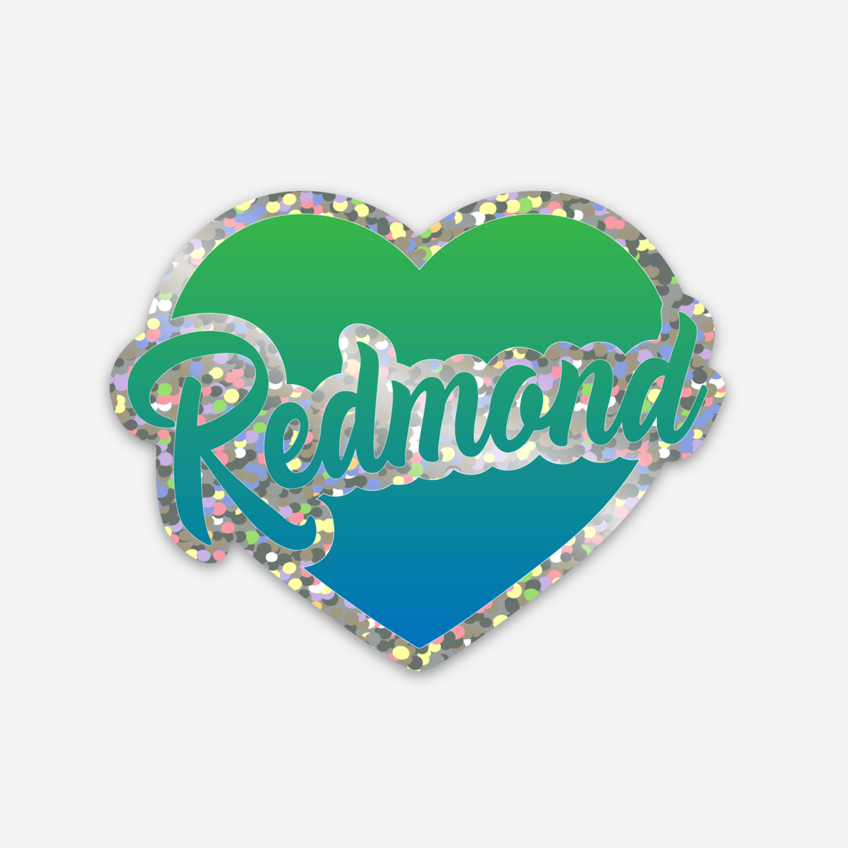 Redmond Glitter Sticker