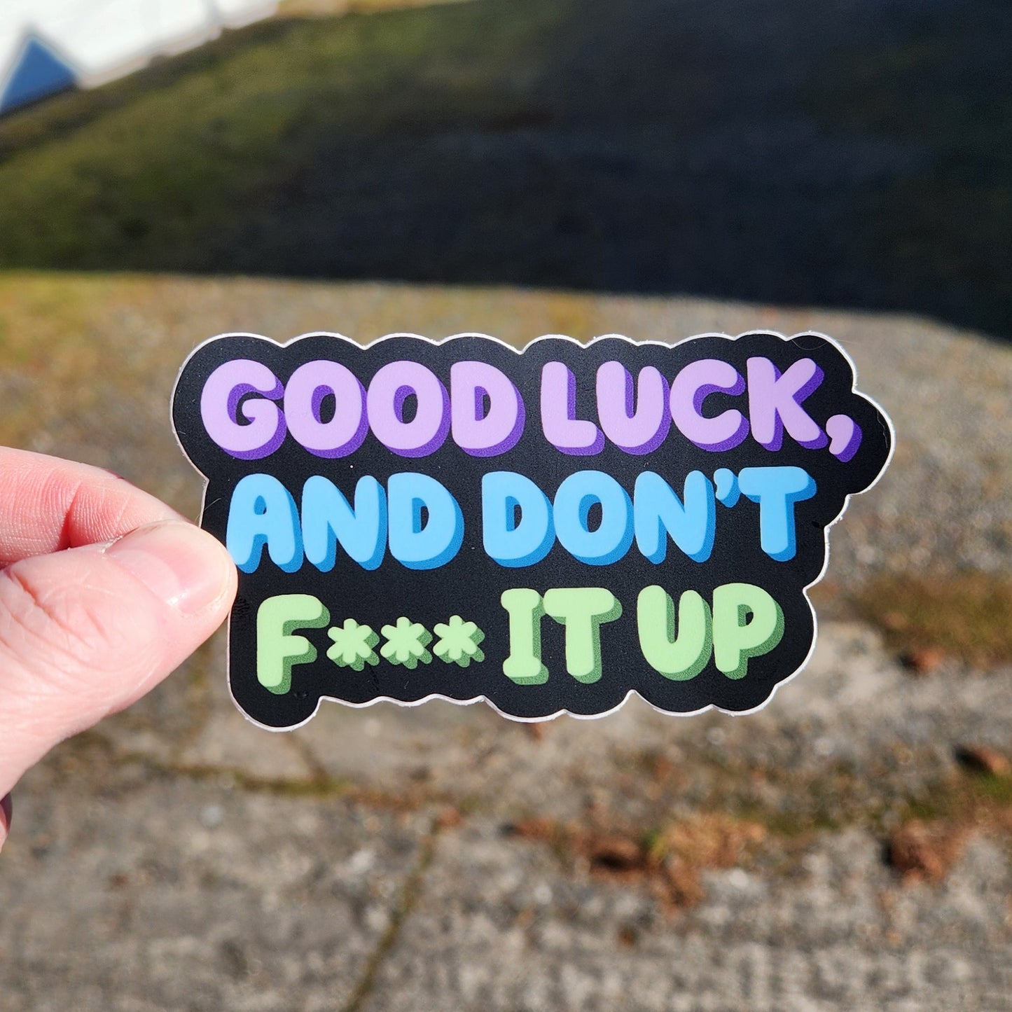 Good Luck, and Don't F*** It Up Sticker