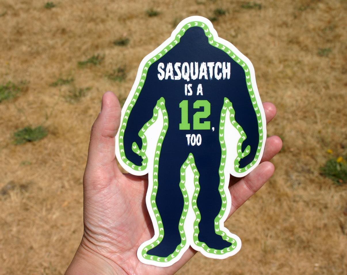 Sasquatch Seahawks Fan Sticker Discovery Stickers