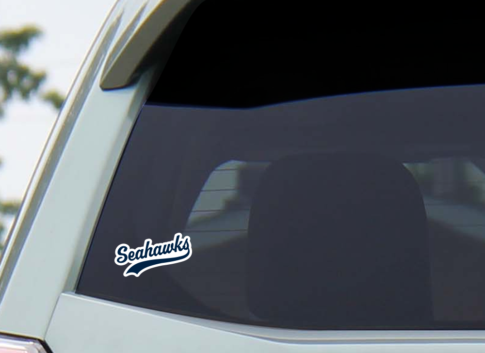 Seahawks Sticker - Blue/White Lettering