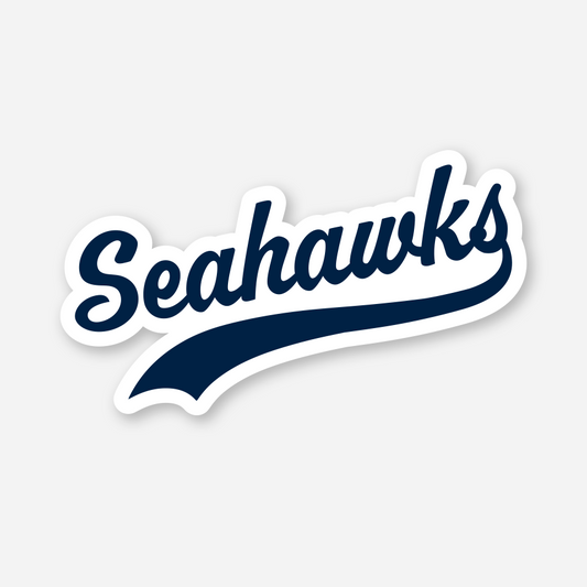Seahawks Sticker - Blue/White Lettering
