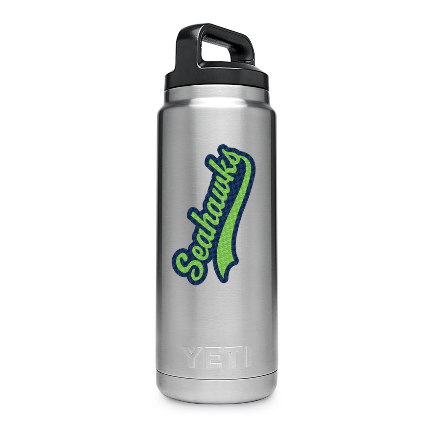 Seahawks Sticker - Green/Blue Lettering