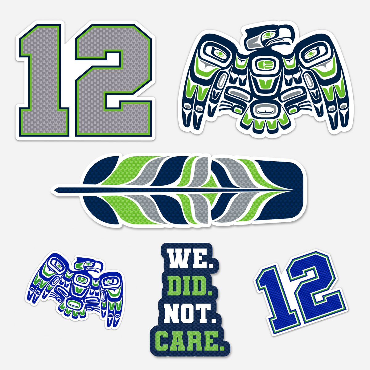 Seahawks Set - 6 stickers