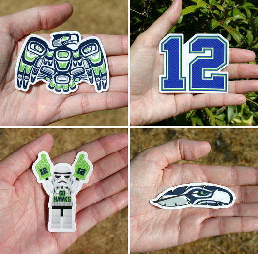 Seahawks Set - 4 small stickers