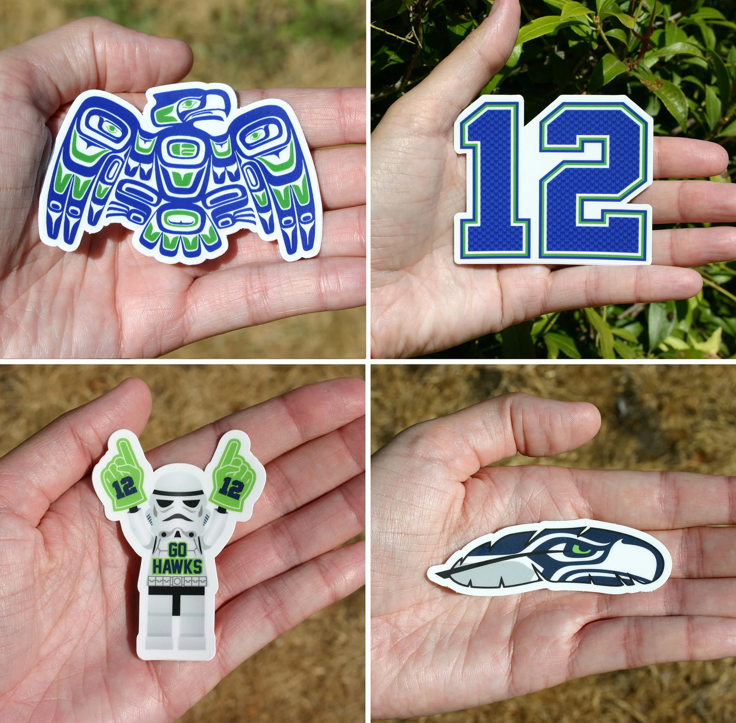 Seahawks Set - 4 small stickers