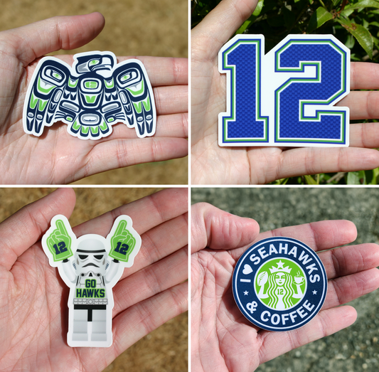 Seahawks Set - 4 small stickers