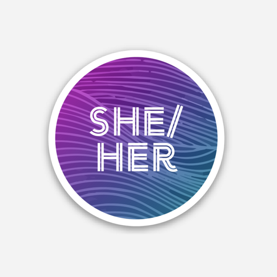 She Sticker She/Her – Discovery Stickers