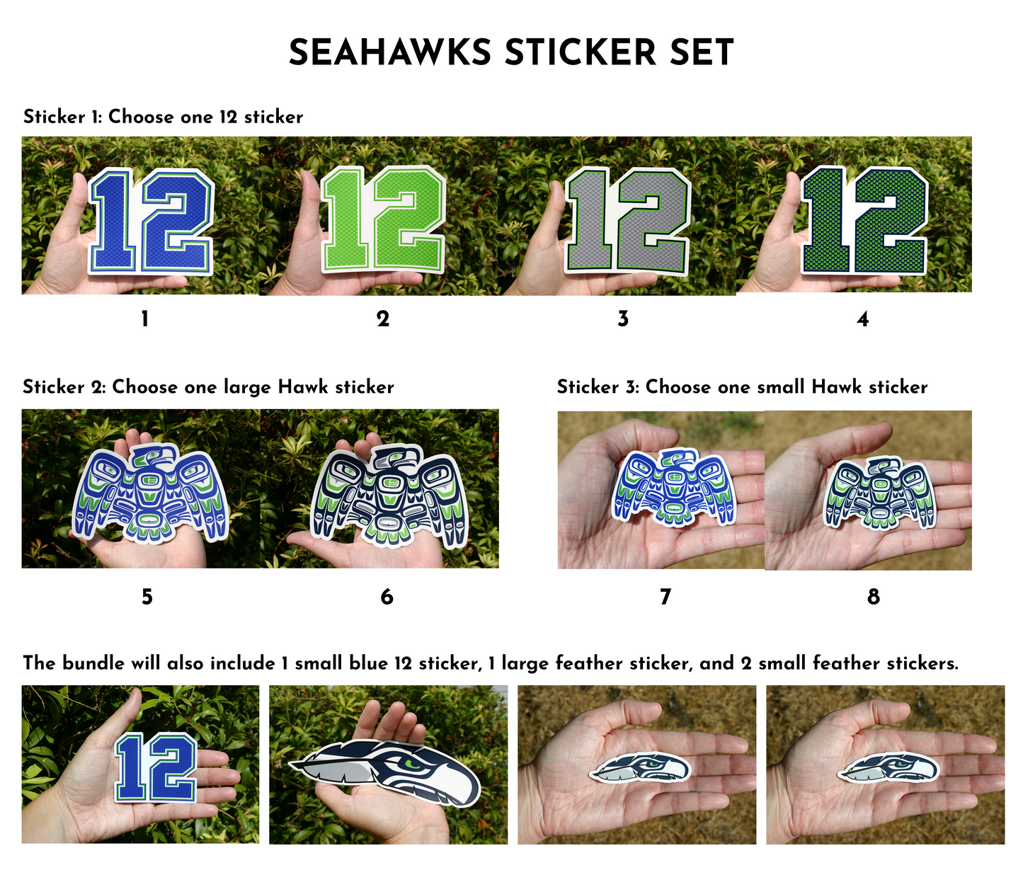 Seahawks Gift Set - 7 stickers