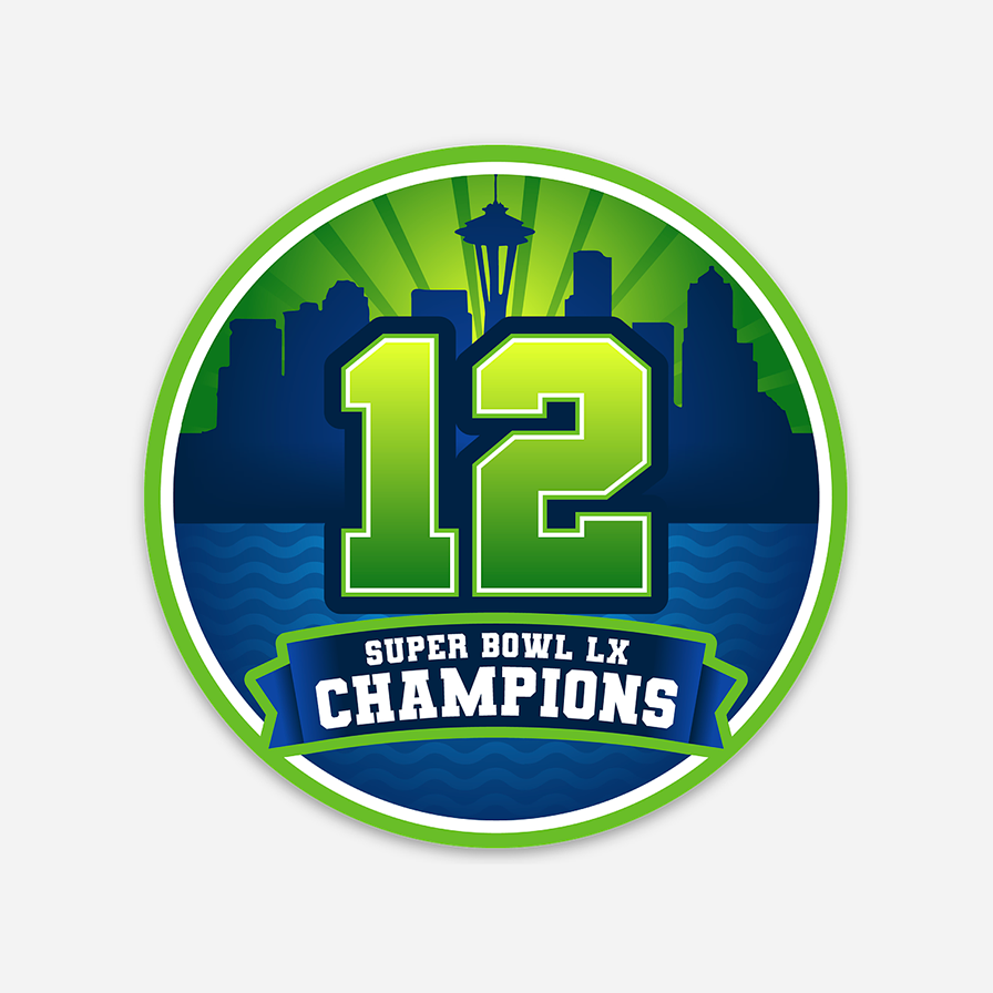 Super Bowl LX Champions Sticker