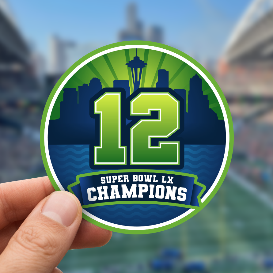 Super Bowl LX Champions Sticker